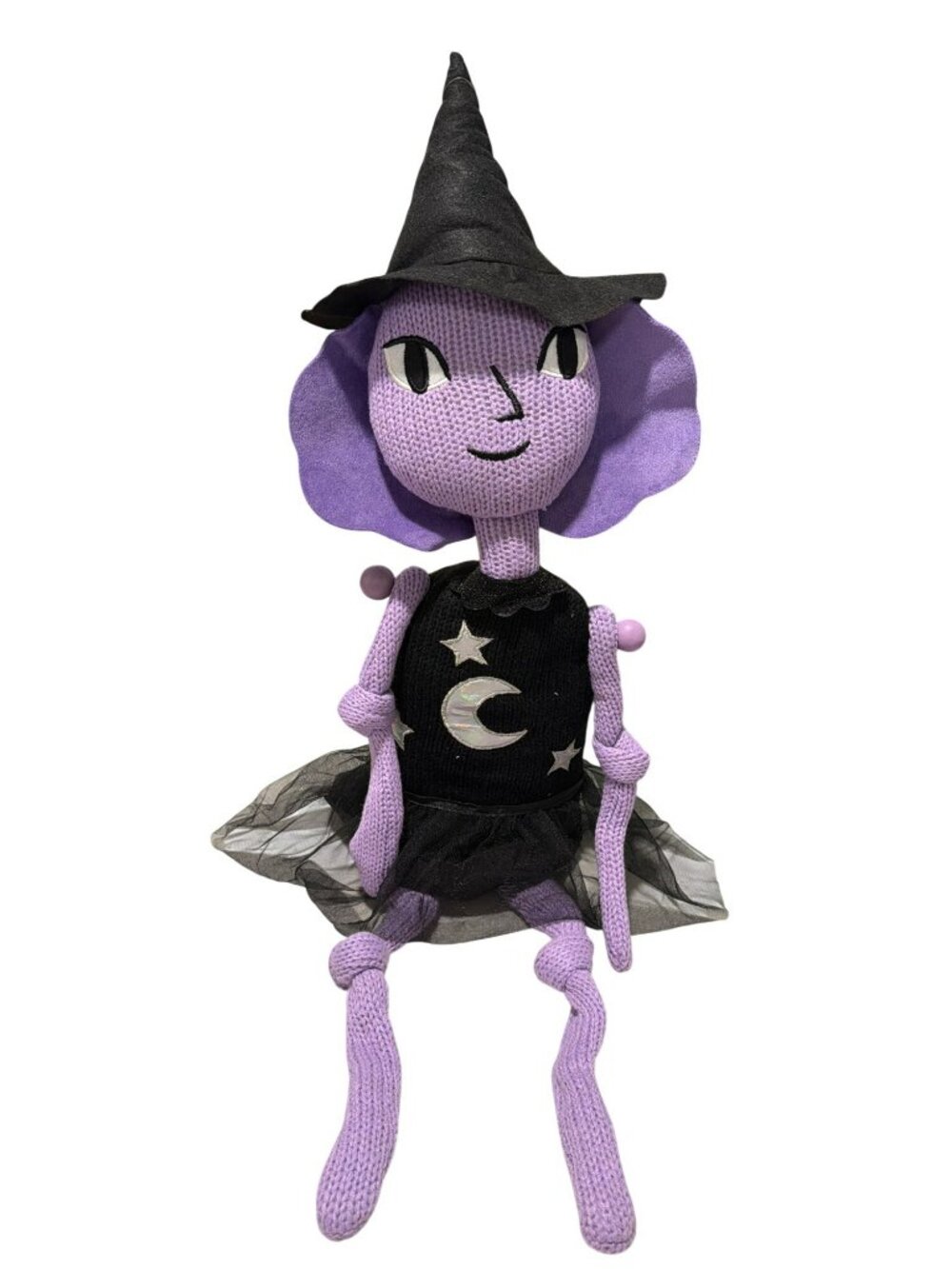 Hyde & Eek! Boutique Purple Witch Doll Plush Halloween Decor